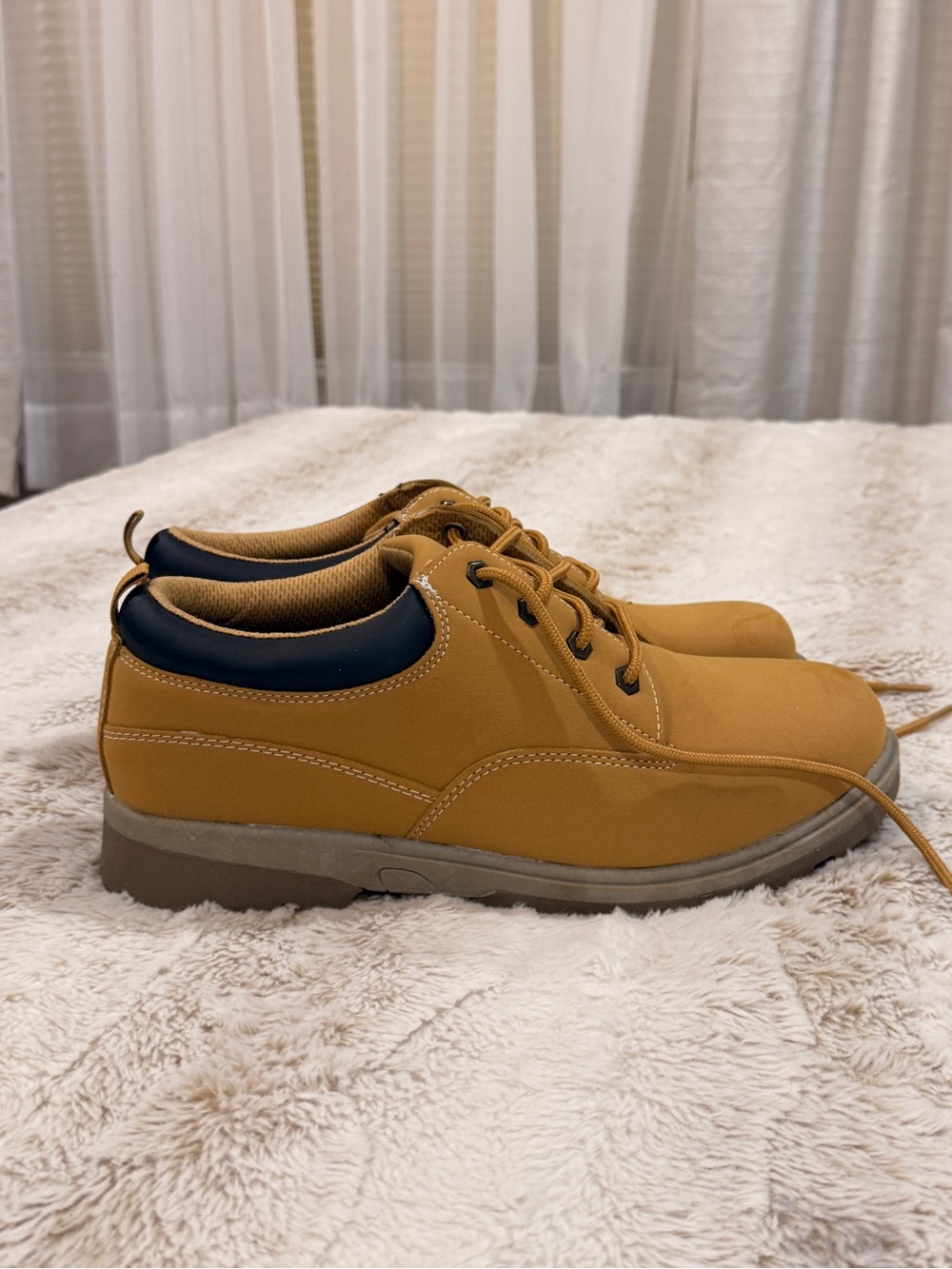 George Men’s Memory Foam Wheat Work Shoes Size 11